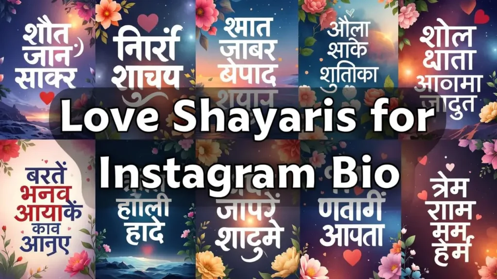 Love Shayaris for Instagram Bio in Hindi/Urdu for Him/Her