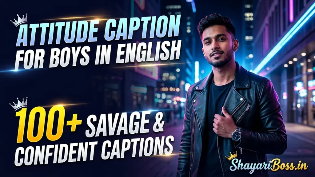 Attitude Caption for Boys in English – 100+ Savage & Confident Captions