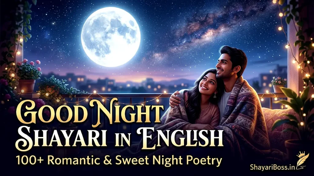 Good Night Shayari in English – 100+ Romantic & Sweet Night Poetry