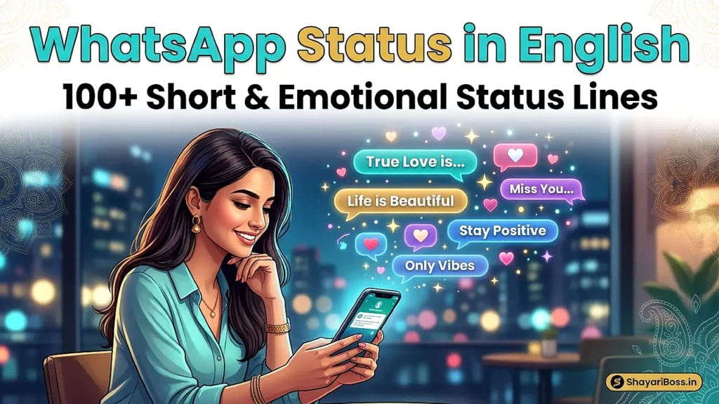 WhatsApp Status in English – 100+ Short & Emotional Status Lines